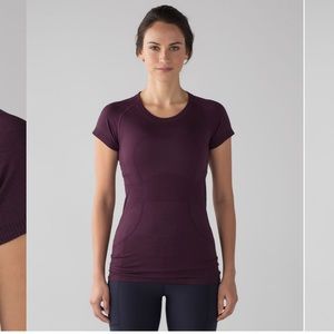 Lululemon Swiftly Tech Short Sleeve Burgundy Size 6